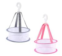 SILENRADAWN Makeup Puff Drying Basket Hanging Mesh Net Polyester Large Capacity 2pcs Drying Hanger Not Easy to Break Or Deform for Cosmetic Tools and Eye Brushes for Women
