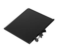 SILENRADAWN Metal Mic Stand Tray with Sturdy Black Shelf Holder for Phones and Small Accessories, Space Saving Design Suitable for Meeting Rooms and Lecture Settings