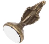 SILENRADAWN Mini Brass Virgin Mary Statue Portable and Hardwearing Material Religious Figurine with Realistic Design Small Religious Statue Topper for Office Or Church Decor