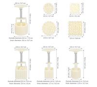 SILENRADAWN Moon Cake Mold Press Mold Cookie Tool Variety of Flower Patterns 4pcs Set Sturdy ABS Material for Mid-Autumn Festival Homemade Baking