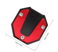 SILENRADAWN Motorcycle Kickstand Pad Made of Sturdy Aluminum Alloy with Antislip Design Side Stand Extension Plate for Enhanced Stability Suitable for Parking on Softer Ground Or Pavement