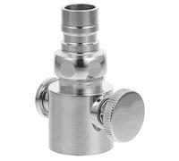 SILENRADAWN One-Click Water Shutoff Faucet Valve with Leakproof Design for Laundry Machine and Bathroom Use, Abs Material, Silver, 20mm Adapter Diameter and 15mm Outlet Diameter