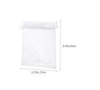 SILENRADAWN Party Bags Prevents Small Items from Falling Small Easy to Open and Close 50pcs White Gauze with Drawstring, Elegant Organza Pouches for Shower and Wedding Favour