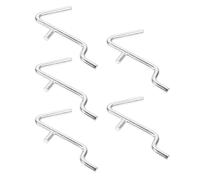 SILENRADAWN Pegboard Storage Hooks Organizing Tools V-Shaped 5pcs Stainless Steel Wall Hooks with Strong Load-Bearing Capacity and Space Saving Design for Shelves