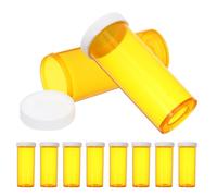 SILENRADAWN Pill Vials Plastic Organizer 10Pcs Empty Medicine Bottles with Secure Seal for Travel, Outdoor, and Home Supplement Storage