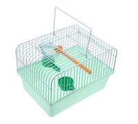 SILENRADAWN Portable Bird Cage Food Box Including Perch with Spacious Interior and Water Dispenser and Easy Random Color for Parrots and Small Animals for Outdoor Travel
