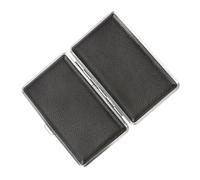 SILENRADAWN Portable Metal Cigarette Case Anti-Crush and Moisture-Resistant Flat Tobacco Holder for Men and PU Material Storage Box for King Cigarettes