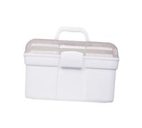 SILENRADAWN Portable White Makeup Storage Box for Professional Makeup Artists, Large Capacity Multipurpose Pp Cosmetic Organizer Suitable for Beauty Working and Daily Work