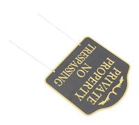 SILENRADAWN Private Property Black No Trespassing Sign with Stake Aluminium Security Sign Featuring Easy Installation and Discreet Deterrent for House and Outdoor Use for Garden Privacy