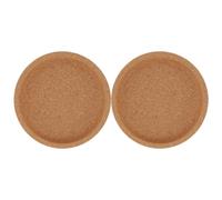 SILENRADAWN round Cork Cup Coasters 2pcs with Anti-scalding and Desktop Protection Features Creative and Simple Design Heat Insulation Mats for Home Use for Kitchen Table