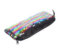 SILENRADAWN Sequin Small Cosmetic Bag for Women with Zipper Pouch, Multi-Color Makeup Organizer Pouch for Travel and Earphone Data Cable Storage