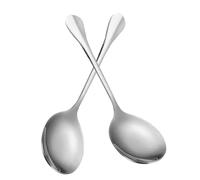 SILENRADAWN Serving Spoons with Square Head Stainless Steel 2pcs Large Capacity and Comfortable Handle Design, Dishwasher Safe, for Social Media and Dining Use