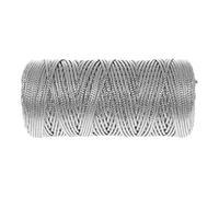 SILENRADAWN Silver Polyester DIY Rope for Gift Wrapping and Invitation Cards, Easy to Use and Sturdy Decorative Binding String for Baking Store and Envelope Card Making