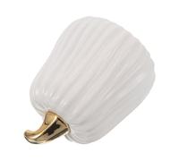 SILENRADAWN Small White Ceramic Pumpkin Decor Pumpkin Desktop Decoration 5x3.9 Inch Ceramic Versatile Decoration Space Saving Design Artistic Flair Refined Style Entryway Bedroom Ornament