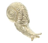 SILENRADAWN Snail-Shaped Small Brass Cabinet Door Pulls, Antique Gold Bathroom and Kitchen Furniture Handles, Decorative Drawer Knobs for Bedroom Wardrobe