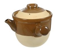 SILENRADAWN Traditional Chinese Medicine Cooking Pot 2l Clay Casserole Pottery Heat-resistant Small Pot for Cooking and Spicy Fragrant with Good Heat Storage Suitable for Open Flame
