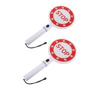 SILENRADAWN Traffic Paddles Road Safety Control Pedestrians and for Vehicles 2pcs LED Handheld Double Sided Waterproof at Use Complex Intersections