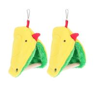 SILENRADAWN Triangle Bird Nests with Unique Beautiful Appearance 2 Sets for Parakeets and Pet Birds with Breathable Wood and Cotton Material, Comfortable Parrot Nesting Box Indoor and Outdoor