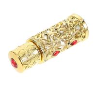 SILENRADAWN Vintage Perfume Bottle with Dubai Gemstone Craftsmanship Lightweight Refillable Glass Oil Container for Travel Portable Decorative Essential Oil Dispenser for Lasting Fragrance
