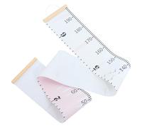 SILENRADAWN White Cartoon Style Growth Chart for Wall Height Chart Ruler Wood and Fabric Material Not Easy to Fade Portable for Bedrooms and Room