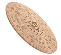 SILENRADAWN Wood Divination Board with Evil Eye Design, Pendulum Wood Board for Fortune Telling, Comfortable Touch Feeling, Wooden Material, to Decorate Your Table or Home Party