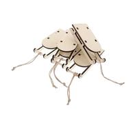 SILENRADAWN Wooden Sleigh Ornament Set for Special Dressing Occasions 5pcs Beige Miniature Sleighs Classic Design and Fine Workmanship for Christmas Desktop Decoration and Holiday Home Decor