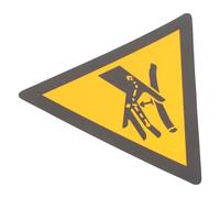 SILENRADAWN Yellow Adhesive Warning Sticker for Industrial Equipment, Easily Visible Safety Sign Made of Sturdy Pp Synthetic Paper, for Alerting Mechanical Staff to Hand Safety Hazards