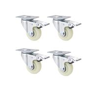 Silent 2Inch Universal Polyurethane Wheels with Brakes Durable & WearResistant Set of 4 Ideal for Furniture & HeavyDuty Applications