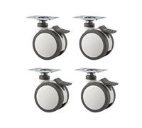 Silent 3-Inch Universal Swivel Caster Wheel with Brake, Double Disc TPR, Ultra Quiet & Durable, Perfect for Furniture, Equipment, Mobility & Easy Movement