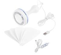 Silent 6 Leaves USB Powered Canopy Ceiling Fan 2/4 / 8 Hours Timer 4 Speed USB Fan with 3.7m Cable for Camping Outdoor Bed