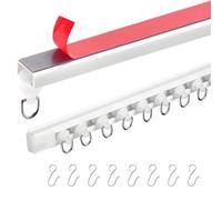 Silent Adhesive Ceiling Rod, Wall-Mounted 40-600cm, No-Drill Sliding System for Home & Office, Easy Install, Space-Saving Solution for Living Room, Bedroom & More