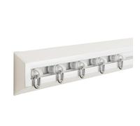 Silent Adhesive Curtain Rod12.7ft Aluminum Ceiling/Mural Track No Drill Ideal for Living Room Bedroom BathroomWhite Side Easy Install Strong Hold