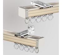 Silent Adjustable Aluminum Curtain Track 120-300cm Ceiling Rail for Smooth Noise-Free Drapery - Ideal for Living Room Bedroom & Home Theater Installations.
