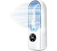 Silent Air Conditioner, Cooling Fan, Bladeless Silent Evaporative Air Cooler, Power Table Cooling Fan for Home (White)