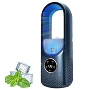 Silent Air Conditioner, Cooling Fan, Bladeless Silent Evaporative Air Cooler, Power Table Cooling Fan for Home (Blue)