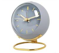 Silent Alarm Clocks Bedside Non Tickin,Simple Luminous Analogue Alarm Glow In The Dark Desk Clock With Light Snooze Quiet Bedroom For Heavy Sleepers Office Table(Blue)