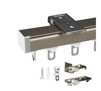 Silent Aluminum Curtain Rail for Shower Curtains - Adjustable Length 50-600cm - Wall/Ceiling Mount - Smooth Glide & Easy Installation, Perfect for Home & Bathroom Decor