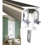 Silent Aluminum Curtain Rod - 1m to 6m Adjustable Ceiling & Wall Mount - Ideal for Indoor Outdoor Use Sliding Curtains with Hooks for Room Dividers &