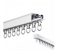 Silent Aluminum Curtain Track 1.5m 2.0m 3.0mCeiling & Wall Mount for Bedroom Living Room Office Room DividerSmooth Glide Curtain Rod System (Ceiling Installation 2.8m)