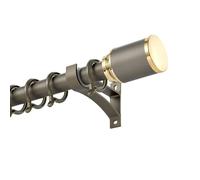Silent Aluminum Roman Rod, Thickened Single Rod Curtain Accessory, Smooth And Durable, Perforated Side-Mount Curtain Track Bracket(310cm)