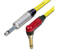SILENT Angled Neutrik Guitar Jack to Jack Lead. Van Damme Cable. 6m 5m Electric