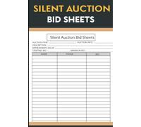 Silent Auction Bid Sheets: Charity Auction Bid Forms Tracker | Auction Bidding Forms Organizer, 100 Page Auction Bid Form Bidding Notebook, auction ... ideas tracker.: Fundraising Event Planner