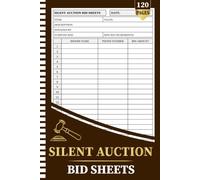 Silent Auction Bid Sheets: For Charity Auctions, Fundraising Events, Nonprofit Organizations, Bid Tracking & Donation Management