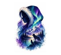 Silent Aurora on a Winter's Night: Northern Siren Collection | Dark Feminine Alaska Aurora Journal | Witchy Aesthetic Notebook for Women | Lined Journal for Reflection, School, or Work
