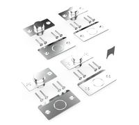 Silent Ball Catch Hardware, Adjustable Strong Magnet Door Catch, Stainless Steel with Strong Suction & Strike Plate, Easy Installation, Rustproof, for Invisible Closet (4 Pack, Silver)