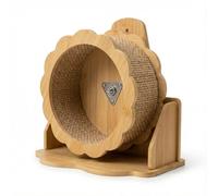 Silent Bamboo Hamster Wheel - Natural Wooden Exercise Wheel for Dwarf Hamsters, Gerbils & Mice | Quiet, Sturdy & Durable Small Pet Running Wheel | Eco-Friendly Playtime Accessory