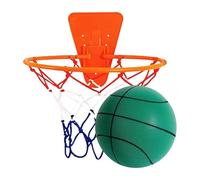 Silent Basketball And Hoop Set - 18cm Wall Mounted Silent Basketball With Hoop Indoor, Noiseless Foam Elastic Sponge Ball WithHoop No Noise Sport Ball For Home Gym Apartment, Kids Adults