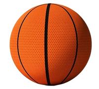 Silent Basketball for Kids Bouncy Washable Quiet Basketball Non-slip Airless Ball with Zipper for Throwing Kicking, Orange, No. 5 Airless