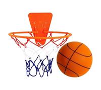 Silent Basketball - No Doubt Basketball | Silent Ball with Hoop | No Noise Sports Ball | Soft Bounce Equipment for Home Gym Apartment, Door or Wall Mounted