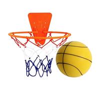 Silent Basketball - No Doubt Basketball | Silent Ball with Hoop | No Noise Sports Ball | Soft Bounce Equipment for Home Gym Apartment, Door or Wall Mounted